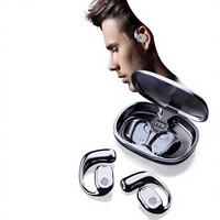 Casque à conduction osseuse GT280 pour 5.4 avec crochet d'oreille, en gel de silicone, commande vocale, écran numérique, suppression du bruit, autonomie prolongée