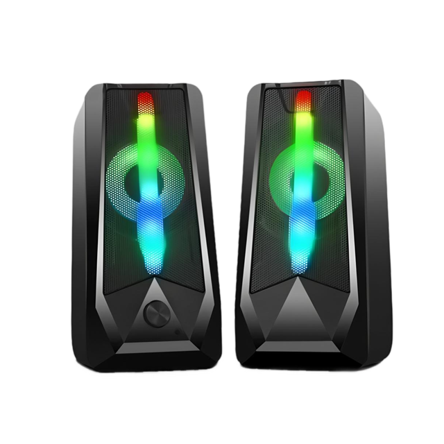 PJT-DSP2003New Fashion Design Computer Fabric Rgb Gaming USB Wired Home Office Game Audio Desktop PC Gaming Speakers