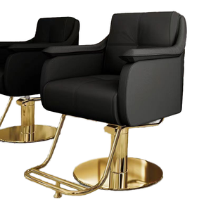 Sillón de Barbería Hidráulico Conris con Elevación de Pies Grande, Asiento de Cuero, Diseño Moderno para Uso en Salón - Product Image 4