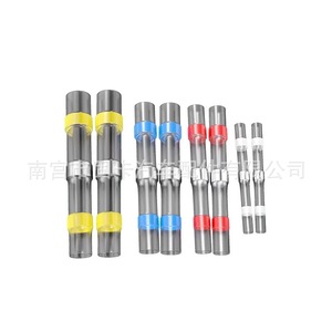 Connecteurs de fils étanches isolants en plastique jaune, bleu, rouge, blanc, 105 pièces en boîte, avec anneaux de soudure thermorétractables - Product Image 1