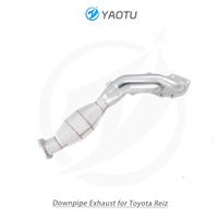 YT 304 manipol knalpot sistem tahan karat, dengan katalis dan Isolasi Panas untuk Toyota Reiz