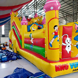 Castillo inflable con temática de Tom y Jerry para uso comercial en interiores, material de PVC, fácil de instalar. - Product Image 1