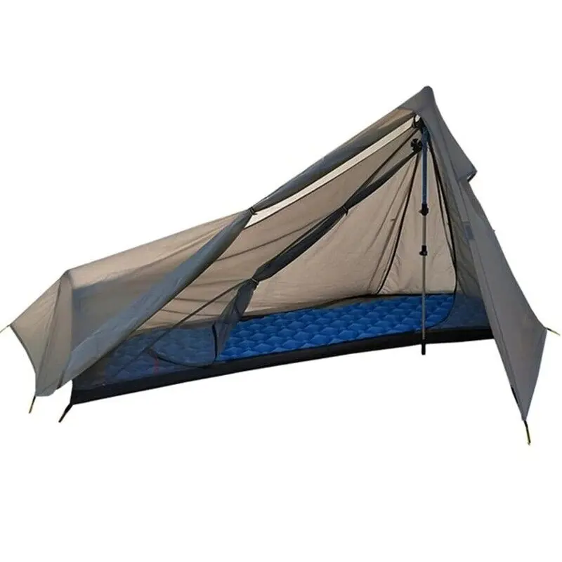 1人または2人用の超軽量テント3シーズンバックパッキングテントキャンプトレッキングカヤッククライミングハイキング