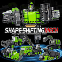 Jouet en plastique 5 en 1 pour enfants, bricolage, ingénierie, bulldozer, camion de déformation, robot, voiture, puzzle, jouets éducatifs