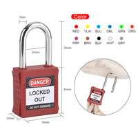 Cadenas de Consignation de Sécurité Loto à Clé Anse de 38 mm Diamètre 6 mm Kit de Verrouillage Électrique avec Étiquette Conforme aux Normes OSHA Vente en Gros