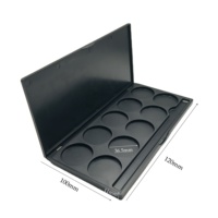 Palette de maquillage vide pour fard à joues et fard à paupières, 10 couleurs, avec emballage personnalisé, contenant 10 compartiments pour fard à paupières