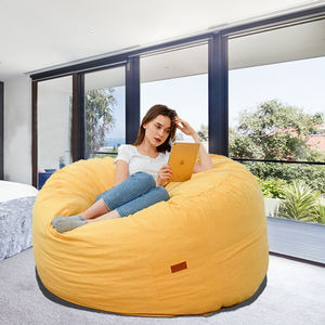 ISapromo cadeaux nouveau Design 5FT pouf housse de canapé confortable Fuax lin pouf pour enfants adulte 7ft pouf couverture - Product Image 4