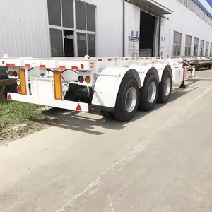 New Design 3 Axles 40ft Trailer Skeleton Semi Trailer For Container