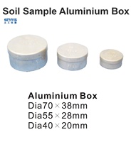 Boîte en aluminium pour échantillon de sol Bocaux en aluminium argenté de haute qualité Boîte ronde en métal anti-fuite Conteneur SS