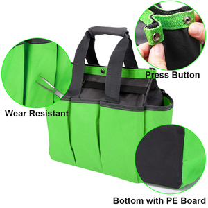Waterproof OEM/ODM Factory <b>Garden</b> <b>Tool</b> Bag 8 Pockets Zippered Top Adjustable Strap Padded Handle 150 lb Capacity for <b>Tools</b> - Product Image 2