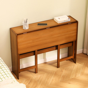 DISHI bambù scrivania pieghevole metà secolo moderna scrivania del Computer per casa ufficio camera da letto piccoli spazi - Product Image 2