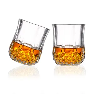 10oz Clear Engraved Bar Whiskey Glassware Custom logo Shot Glass Cup Funny Whisky Glasses