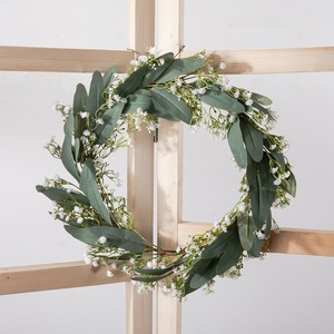 Guirlande artificielle d'eucalyptus CallaFloral avec gypsophile, 30 cm, décoration murale pour mariage, décoration de la maison CF01130 - Product Image 1