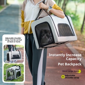 Cao cấp sang trọng Twin Pet Dog xe đẩy với có thể gập lại thiết kế trọng lượng nhẹ & Lưu trữ không thấm nước giỏ - Product Image 4