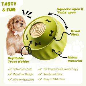 Juguetes Interactivos de Plástico Verde para Perros, Rompecabezas para Masticar, Juguetes de Alimentación de Alta Calidad - Product Image 3
