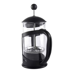 Vente en gros de presse à café en verre borosilicate portable avec piston, logo personnalisé, 12/20/27 oz - Product Image 1