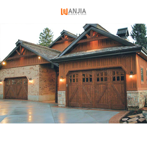 10x10 nhà máy trực tiếp tùy chỉnh Roll-up cửa nhà để xe cách nhiệt tự động bằng gỗ kính cửa nhà để xe - Product Image 4