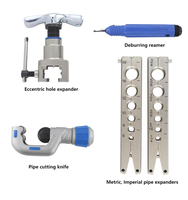 Ensemble d'outils de sertissage pour la réfrigération CT-N806A-L avec coupe-tube de taille 1/4-3/4 pouce avec outil d'ébavurage