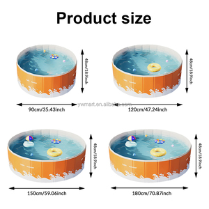 Mart Bestseller Aufblasfreier Faltbarer Kinder-Swimmingpool, Wellenmuster Runder Zusammenklappbarer Wasserpool für Garten-Sommerspaß - Product Image 6