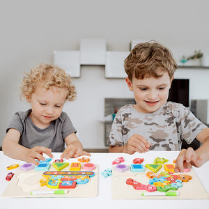 Cpc Ce Puzzle in legno solido geometrico dinosauro Puzzle digitale tavolo da disegno educazione precoce Puzzle - Product Image 4