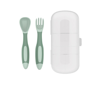 Juego de Cuchara y Tenedor para Bebés y Niños, de Silicona Suave y Flexible, Kit de Cubiertos para la Alimentación y Entrenamiento de Niños Pequeños - Product Image 3