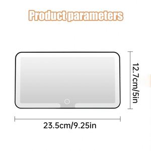 Espejo de Maquillaje LED para Auto, HD, con Tres Niveles de Ajuste, Visera Solar, Espejo Retrovisor Interior, Regulable - Product Image 2