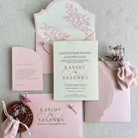 Invitaciones de Boda Premium de Lujo, Juego de Invitaciones de Boda Personalizadas con Relieve 3D, Tarjeta de Agradecimiento RSVP, Sobre, Venta al por Mayor