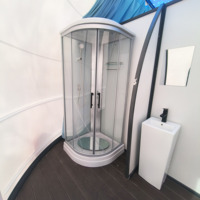 Maison dôme transparente de luxe en polycarbonate pour l'extérieur Chambre étoile Igloo Glamping Tente à bulles Maison avec salle de bain