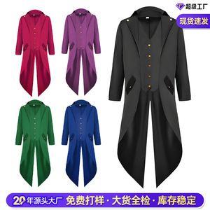 Capa de Halloween de Guerrero Vampiro, Capa de Cosplay Medieval, Esmoquin Unisex de Poliéster para las Cuatro Estaciones, Otoño 2025 - Product Image 5