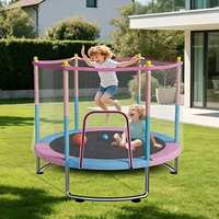 Trampoline Hexagonal d'Intérieur pour Enfants, Capacité 75kg, Filet de Sécurité, Piscine à Balles, Parc de Jeu, 110cm, Équipement d'Exercice pour Tout-Petits