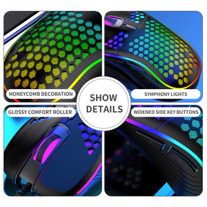 Hot-Selling 7200DPI Optical Gaming <strong>Mouse</strong> Ergonomic RGB USB Wired <strong>Mouse</strong> for Computer Office <strong>Gamer</strong> <strong>Mice</strong> Honeycomb Gaming <strong>Mouse</strong> - Product Image 6