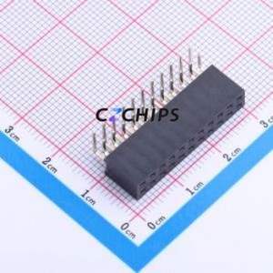 PM254-2-11-W-8.5 Pin Socket Bent Lead Through Hole,P=2.54mm Connector 2x11P 2.54mm 2.54mm Square Hole - Product Image 1