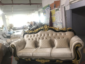 प्राचीन सोफे निर्माता यूरोपीय शैली क्लासिक कपड़े डुबाई थोक काउच रहने वाले कमरे सोफे 1 + 2 + 3 सीट विला सोफा - Product Image 6