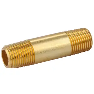 GJ610202-01 1/4 "MIP 3/8" MIP 1/2 "MIP 3/4" connettore in ottone MIP raccordo forgiato