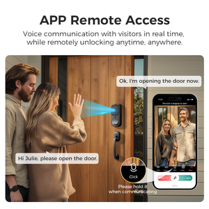 LNDU AL505 APP uzaktan kumanda parmak izi kilidini Video interkom dijital kilit 2.5k HD ev ana kapı akıllı kilit ile ekran - Product Image 5