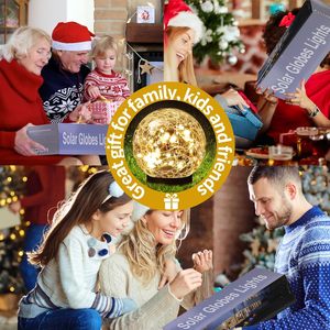 Ngoài trời ấm trắng <span class=keywords><strong>LED</strong></span> năng lượng mặt trời đèn sân vườn giáng sinh trang trí không thấm nước IP55 đánh giá bao gồm pin nứt kính toàn cầu - Product Image 3