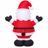 Père Noël gonflable de 6 pieds avec lumières LED pour décoration de jardin intérieur/extérieur, taille personnalisée