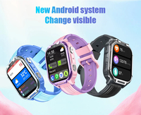 Montre connectée pour enfants D55 4G, écran carré IPS, fréquence cardiaque, écran 1,83 pouces, Android 8.1, navigation GPS, réveil, calendrier, sans fil
