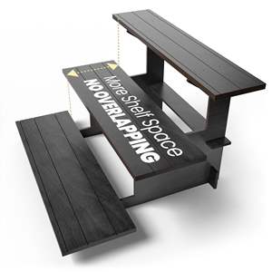 Soporte <span class=keywords><strong>de</strong></span> exhibición <span class=keywords><strong>de</strong></span> madera negra <span class=keywords><strong>de</strong></span> 3 <span class=keywords><strong>niveles</strong></span>-Estante <span class=keywords><strong>de</strong></span> joyería portátil, Estante <span class=keywords><strong>de</strong></span> stand <span class=keywords><strong>de</strong></span> vendedor, Elevador <span class=keywords><strong>de</strong></span> altar y Organizador <span class=keywords><strong>de</strong></span> tarjetas para eventos minoristas - Product Image 1