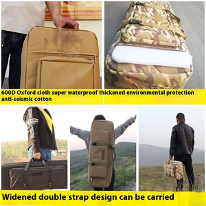Bolsa táctica de poliéster engrosado de doble capa para cañas de pescar, tipo plataforma, de algodón, para hombro, lanzador, juguetes, herramientas, o para dos armas - Product Image 3
