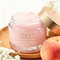 Crème hydratante pour le visage à la pectine de pêche et à la niacinamide pour les peaux sèches avec collagène, céramide, panthénol, soin de la peau pour une peau de verre