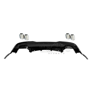 Difusor Trasero de Fibra de Carbono de Alta Calidad HS, 2 Tubos de Escape Izquierdo y Derecho, Alerón para Parachoques Trasero para VW <span class=keywords><strong>Polo</strong></span> MK6 AW 2019 - Product Image 2