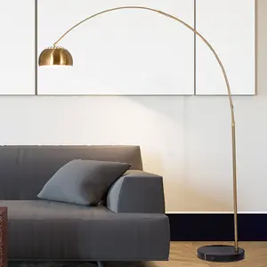 Lampu Berdiri Sudut LED Nordic Modern Memancing Ruang Tamu Desain Marmer Arc Lampu Lantai - Product Image 1