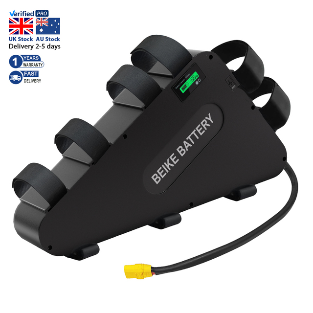 2026 New UK AU48V 52v 40ah Battery 60V 72V 20Ah 24Ah 28.8Ah 30Ah Lithium Ion Triangle Battery for Electric Bicycles