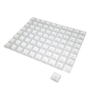 Produtos protetores Foot Pad SJ5308 Clear Square Rubber Bumper Pads Transparente Anti-Slip para Tabela de Vidro