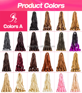 24Inch Crochet Tổng Hợp Loose Sóng Bện Crochet Tóc Xoắn Ốc <span class=keywords><strong>Curl</strong></span> Pháp Cur Bện Tóc Ý <span class=keywords><strong>Curl</strong></span> - Product Image 3