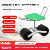 Chaise de véhicule mobile agricole pliable rotative à 2/3/4 roues Chaise d'outil de jardin en fer par une usine chinoise