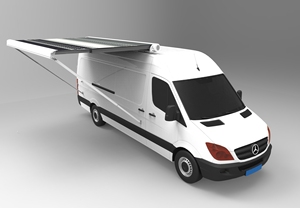 Auvents rétractables manuels motorisés en aluminium Awnlux W5800 pour camping-cars VW Transporter T5 Sprinter - Product Image 3