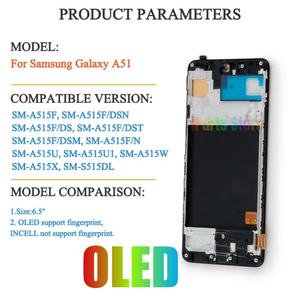 Display di ricambio IParts per <span class=keywords><strong>Samsung</strong></span> Galaxy <span class=keywords><strong>A51</strong></span> 4G SM-A515 A515F A515FD A515FN/DS OLED Touch Screen con cornice nera - Product Image 3