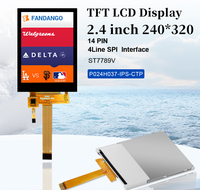 Panel Sentuh Polcd 2,4 inci 240x320 Teknologi IPS Layar Sentuh Kapasitif 2,4" Mini Layar LCD TFT Kecil